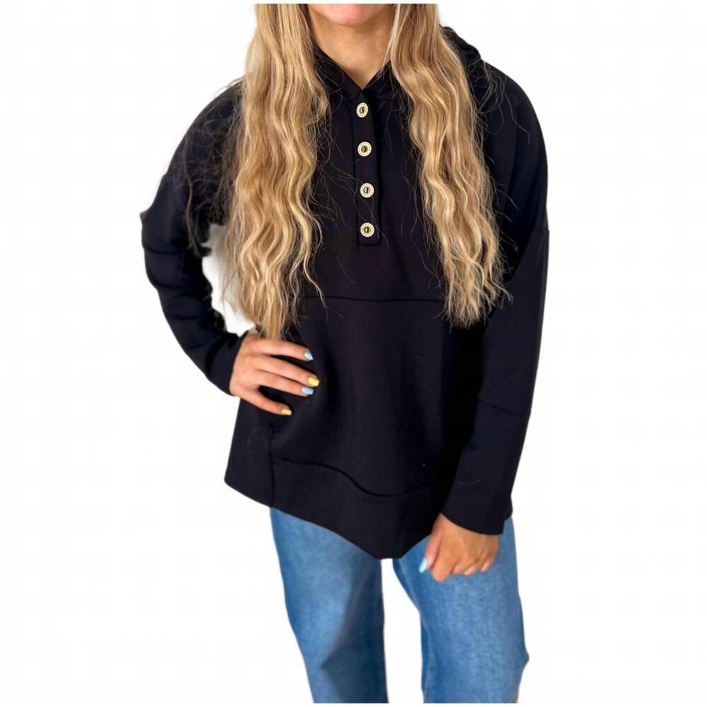 NEW HEIMISH USA aria scuba hoodie in black